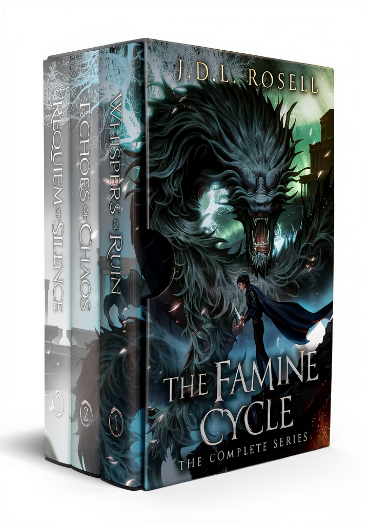 Epic fantasy Kindle book cover with mythical elements