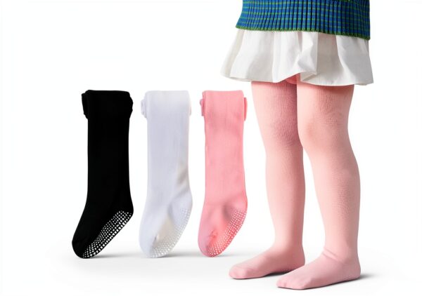 Marchare Baby Girls Tights Cotton Blend Ribbed Waistband-0