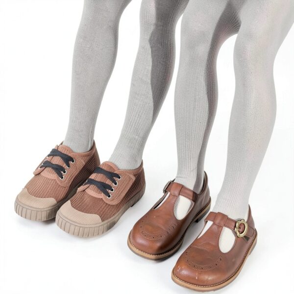 Vanberfia Baby Girls Cotton Tights High Waist Knitted-4