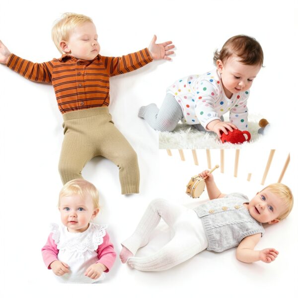 Zando Baby Girls Tights Cotton Blend 3 Pack Multiple Sizes-4