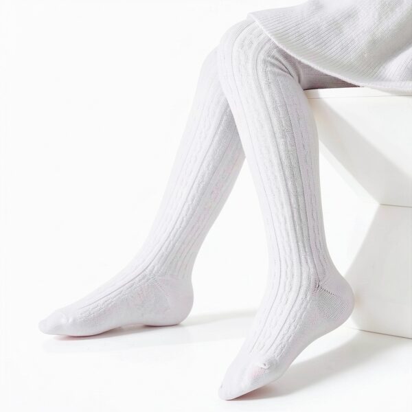 Mini Angel Baby Tights Premium Cotton Cable Knit Infant-1