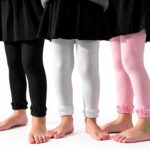 EPEIUS Baby Girl Cotton Footless Tights Ruffle Lace Design-0