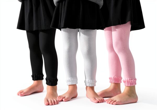 EPEIUS Baby Girl Cotton Footless Tights Ruffle Lace Design-0