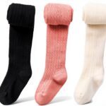 Baby Girls Tights Soft Cotton Stretchy Cable Knit 3 Pack-0