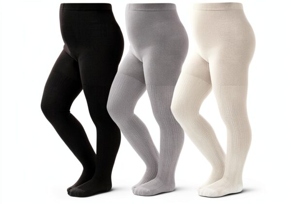 Vanberfia Baby Girls Cotton Tights High Waist Knitted-0