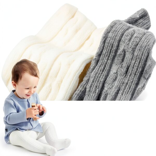 Baby Girls Tights Cotton Blend Soft Warm 4 Pack Sizes 0-12-1