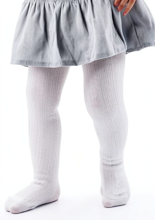 Mini Angel Baby Tights Premium Cotton Cable Knit Girls-2