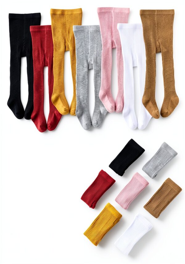 Baby Girls Tights Soft Cotton Ribbed Knit Infant Toddler-5