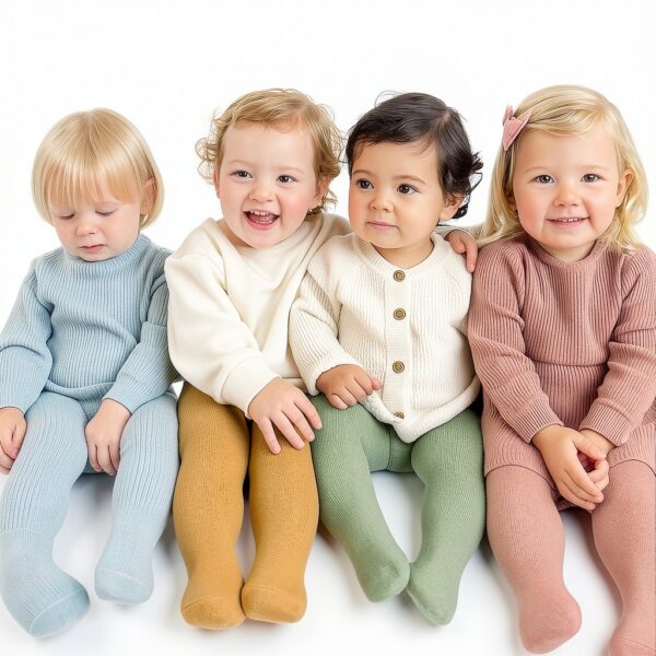 Bistyle Baby Girls Cotton Tights Organic Stretch Leggings-7