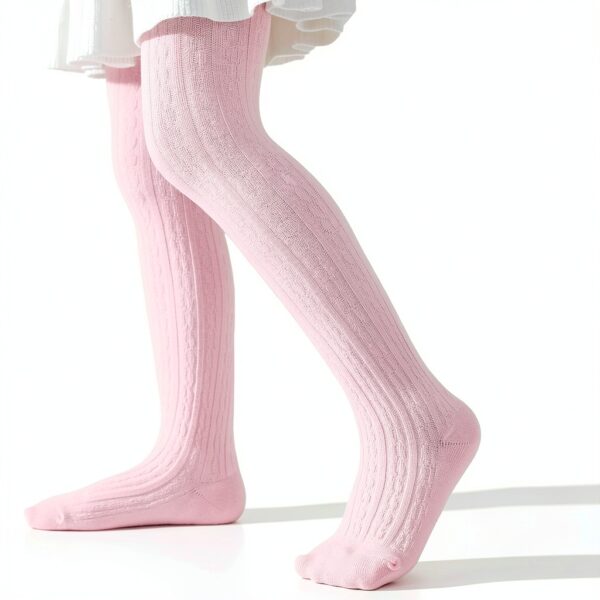 Mini Angel Baby Tights Premium Cotton Cable Knit Infant-2