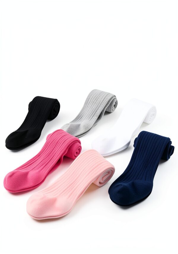 Baby Girls Cable Knit Tights Soft Cotton Blend Cozy Warm-3