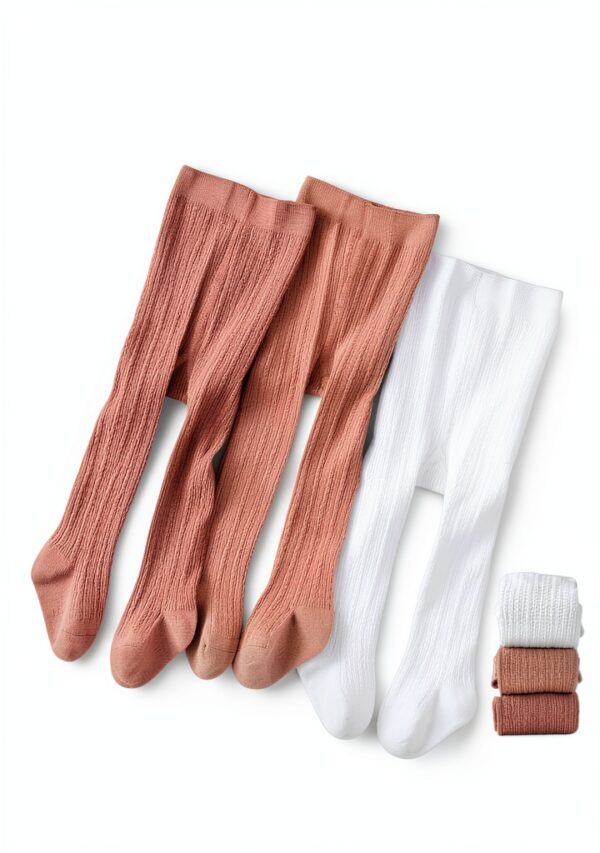 Baby Cable Knit Tights Soft Cotton Stretch Infant Girls-6