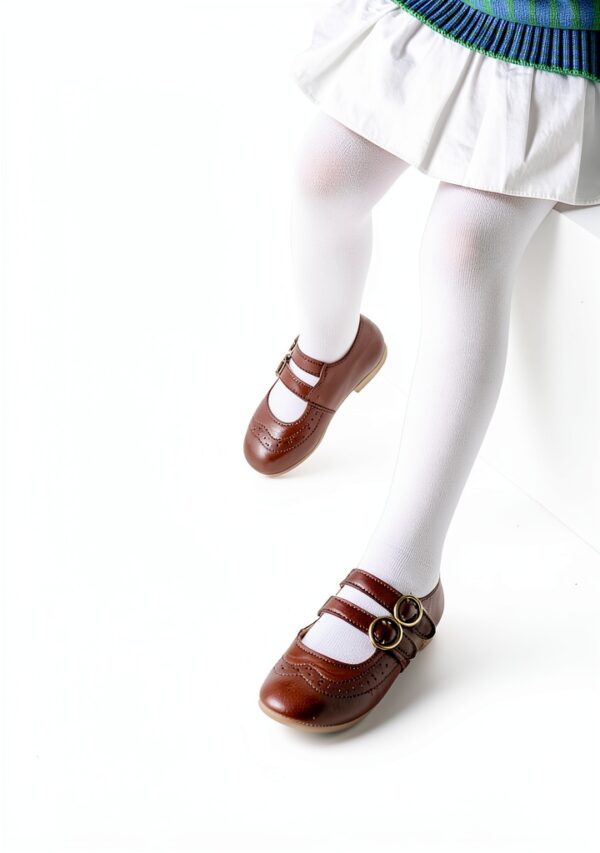 Marchare Baby Girls Tights Cotton Blend Ribbed Waistband-2