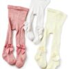 Baby Girls Tights Cotton Rich Bow Design Toddler Stockings-1