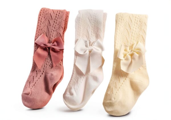 Baby Girls Tights Cotton Rich Bow Design Toddler Stockings-2