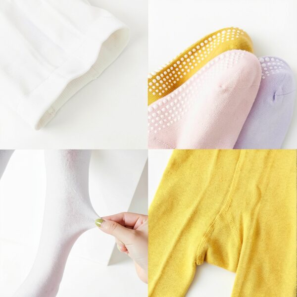 Marchare Baby Girls Tights Cotton Blend Ribbed Waistband-3