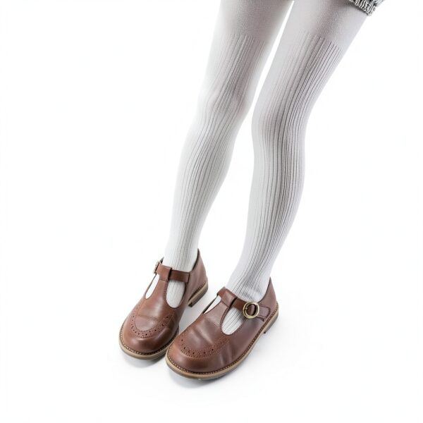 Vanberfia Baby Girls Cotton Tights High Waist Knitted-3