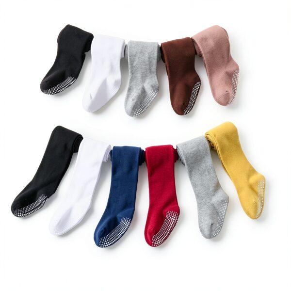 Marchare Baby Girls Tights Cotton Blend Ribbed Waistband-6