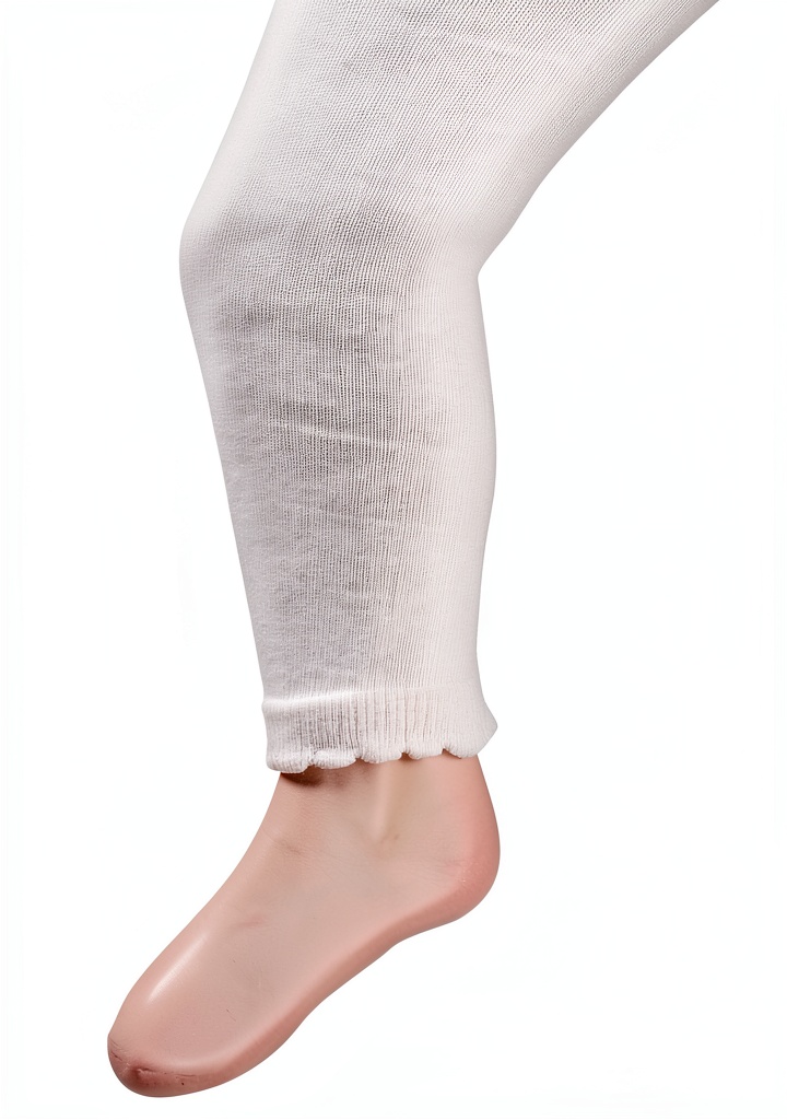 Baby girl wearing Jefferies Socks footless tights in a playful setting