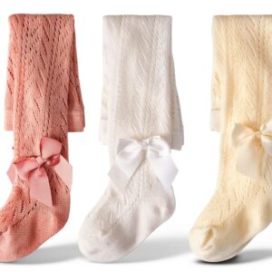 Baby Girls Tights Cotton Rich Bow Design Toddler Stockings-0