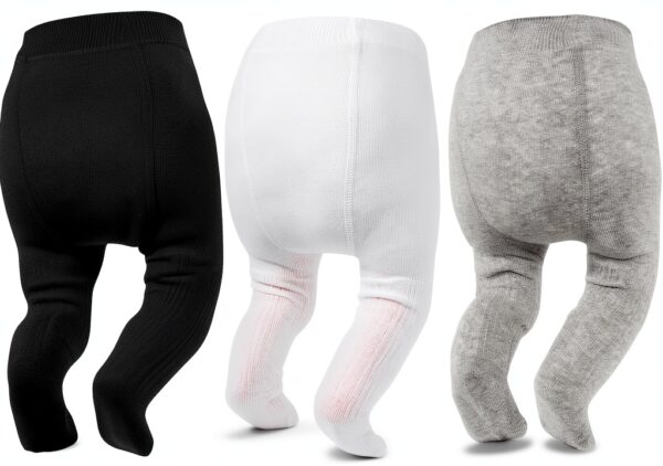 Zando Baby Girls Tights Cotton Blend 3 Pack Multiple Sizes-0