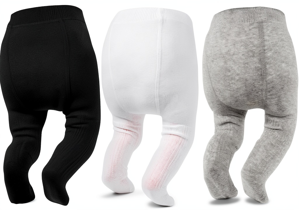 Zando baby girls tights in multiple colors and sizes displayed on a soft background