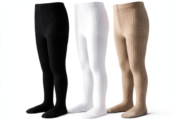 Baby Girls Cable Knit Tights Soft Cotton Blend Cozy Warm-0