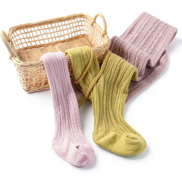 Baby Cable Knit Tights Soft Cotton Stretch Infant Girls-3