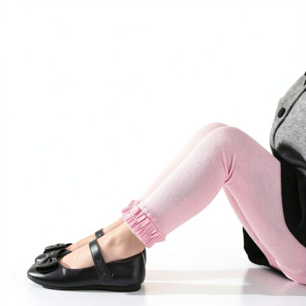 EPEIUS Baby Girl Cotton Footless Tights Ruffle Lace Design-1