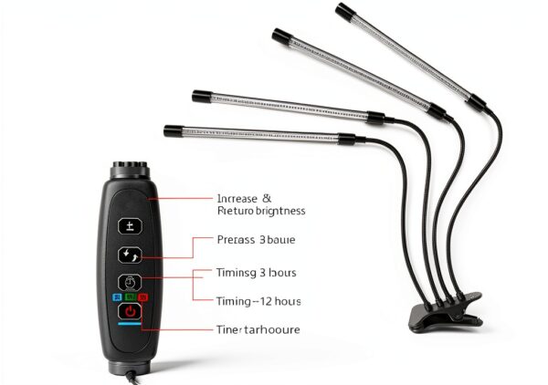 YGS-Tech UV LED Lamp Adjustable Four Head Blacklight-3