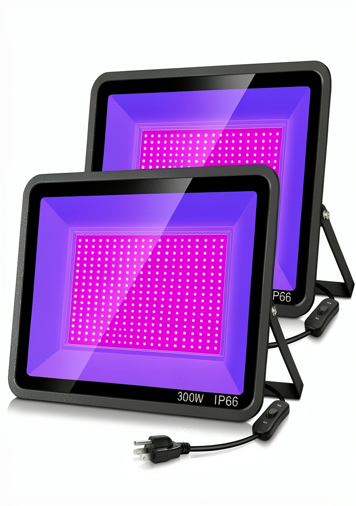 YANYCN LED black light fixture mounted on a wall outdoors