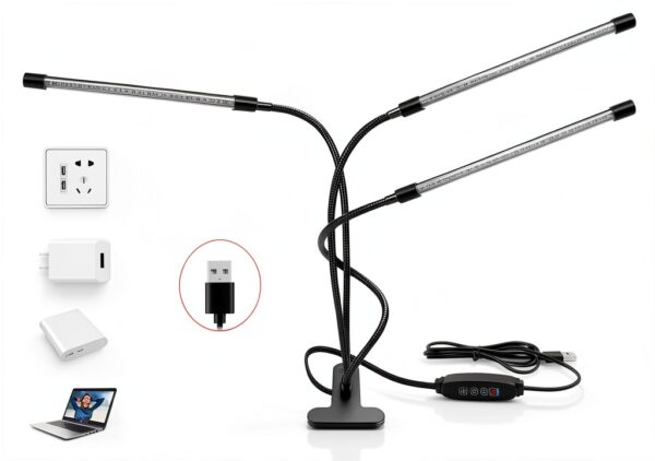 YGS-Tech UV LED Lamp Adjustable Blacklight for Art Parties-1