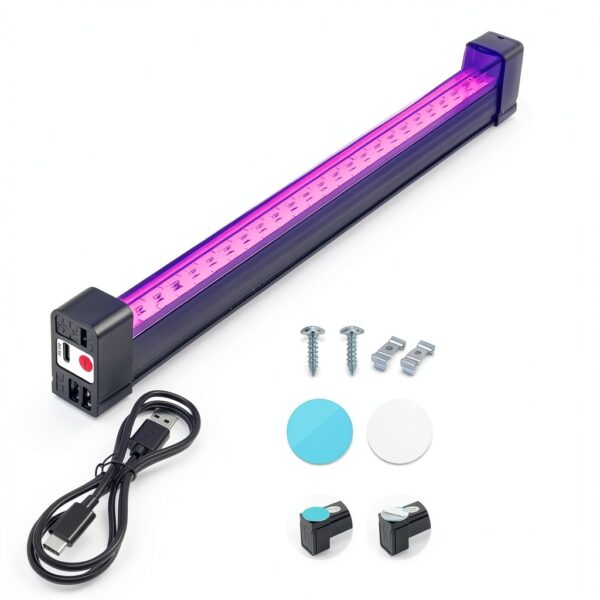 Destlife Rechargeable Black Light LED Fixtures 4 Pack-7