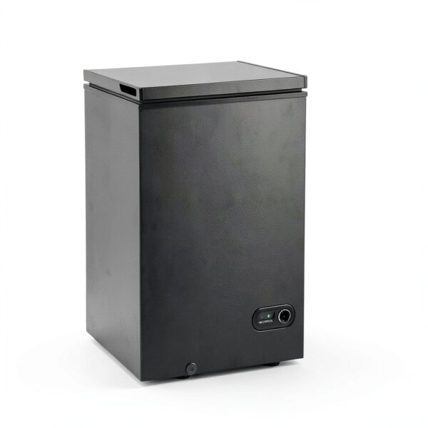 R.W.FLAME Chest Freezer 3.5 Cubic Feet with 2 Removable Baskets and Defrost Water Drain, Deep Freezer, Adjustable Temperature, Energy Saving, Top Open Door Compact Freezer (3.5 Cubic Feet, Black)-4