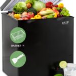 7.0 Cu.Ft Chest Freezer 7 Gears Temperature Control(-4°F to 6.8°F), Deep Compact Freezer with Two Removable Basket, for House, Kitchen, Garage, Basement, Shop, Black-0