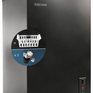 Chest Freezer EUHOMY 3.5 Cu.Ft with Wheels Thermostat Black-0