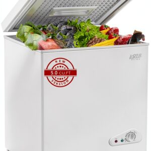 Chest Freezer KRIB BLING 5.0 cu.ft White Compact Top Door-0