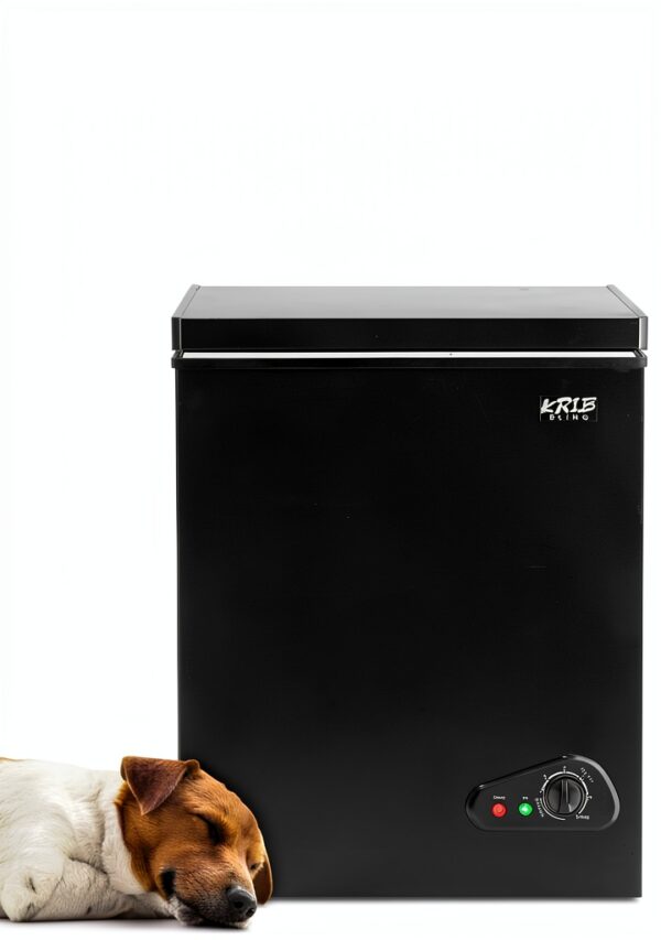 7.0 Cu.Ft Chest Freezer 7 Gears Temperature Control(-4°F to 6.8°F), Deep Compact Freezer with Two Removable Basket, for House, Kitchen, Garage, Basement, Shop, Black-4