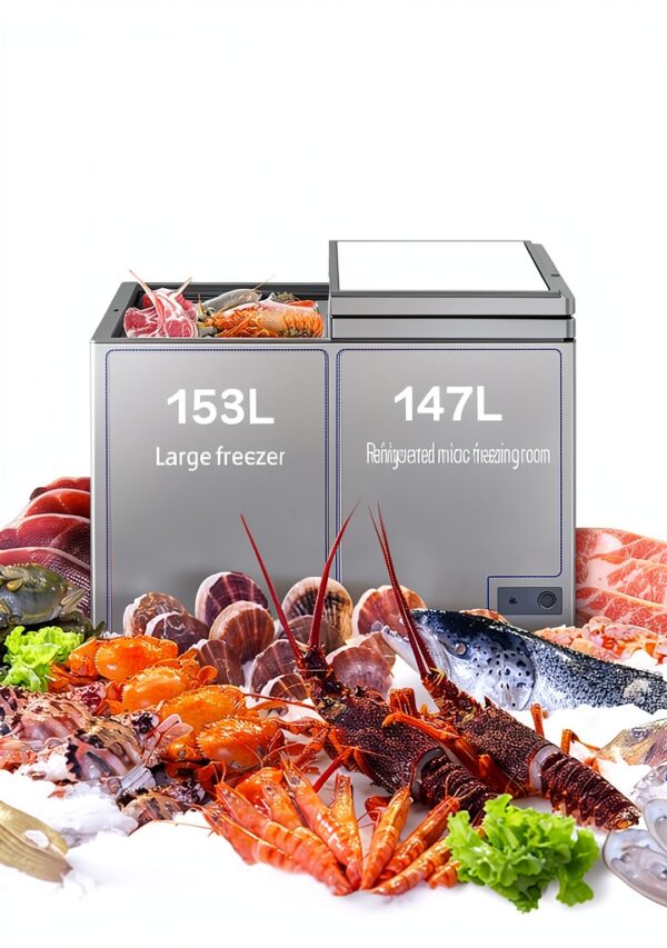 Chest Freezer Kyrinor 10.6 Cu Ft Compact with Adjustable Thermostat-1