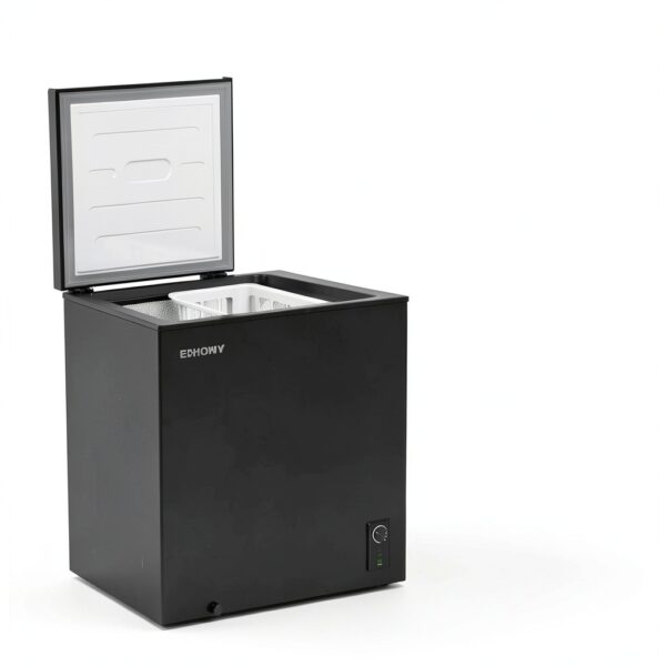 Chest Freezer EUHOMY 3.5 Cu.Ft with Wheels Thermostat Black-7