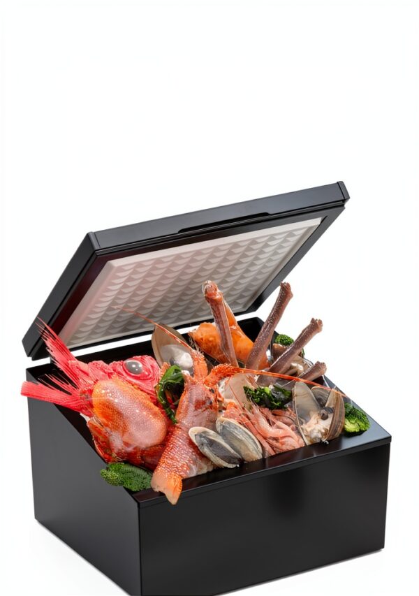 3.5 Cu Ft Chest Freezer - Super-Low Temperature - 2 Removable Baskets - Electronic Control 14℉ to -40℉- Black-3