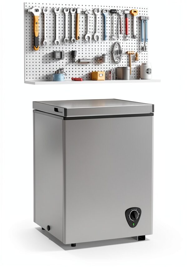 Chest Freezer 3.5 Cu.ft 7-Level Grey – 5 Sunday Living-6