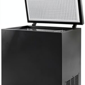 4.98 Cubic Feet Chest Freezer Generic Thermo Removable Basket Black-0
